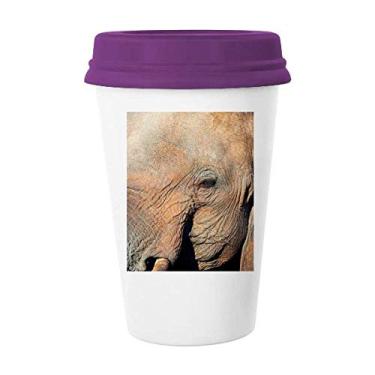 Imagem de Caneca de café de animal selvagem elefante de organismo terrestre caneca de café cerâmica copo de cerâmica presente