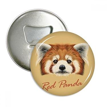 Imagem de Marrom Panda Vermelho Selvagem Animal Abridor de Garrafas Imã de Geladeira Emblema Multifuncional