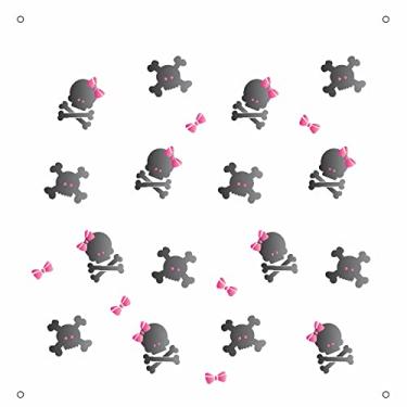 Imagem de Stencil Duplo 14x14 OPA - Micro Caveiras Laço (OPA 1171)