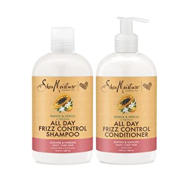 Imagem de SheaMoisture Shampoo e condicionador Mamão e Néroli 2 unidades para mulheres controle de frizz o dia todo, 368 g