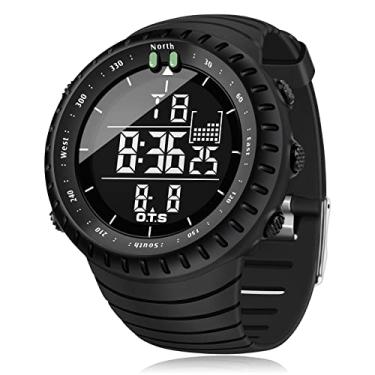 Imagem de Relógio masculino esportivo PALADA digital, à prova d'água, com retroiluminação por LED