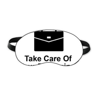 Imagem de Cuide de seus pertences, símbolo preto, proteção para os olhos, cobertura macia para a noite