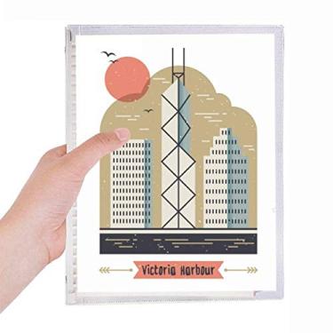 Imagem de Caderno Hong Kong Victoria Harbour Folhas soltas Diário Recarregável Diário Papelaria