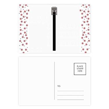 Imagem de Cabo de Internet preto, padrão de plugue USB, Natal, Natal, celebração, cartão postal Blessing Mailing Card