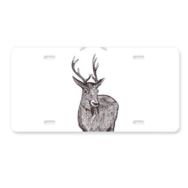 Imagem de DIYthinker Espada de alce coroa animal estilo barroco placa decoração aço inoxidável automóvel etiqueta