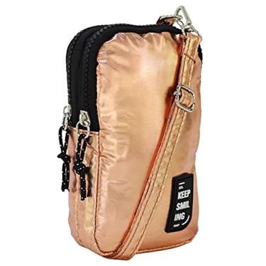 Imagem de Shoulder Bag Bolsa Transversal Pequena Lenna's B051 Dourado Metalizado