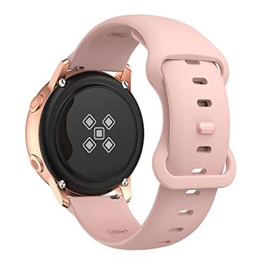 Imagem de Pulseira 20mm Sport Borboleta - LTIMPORTS (Rosa) - Compatível com Galaxy Watch Active 1 e 2, Galaxy Watch 3 41mm, Amazfit GTR 42mm, Amazfit BIP, Amazfit GTS - Silicone / Borracha - 21 cm