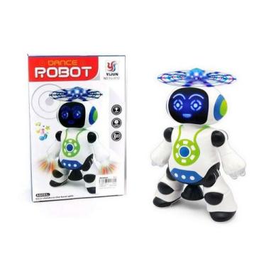 Imagem de Brinquedo Que Robô Dança Gira 360 Emite Luzes E Musica Robot - Yijun