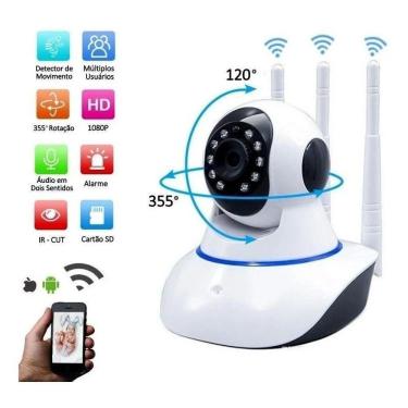 Imagem de Camera Ip Robo 3 Antenas Visao Noturna