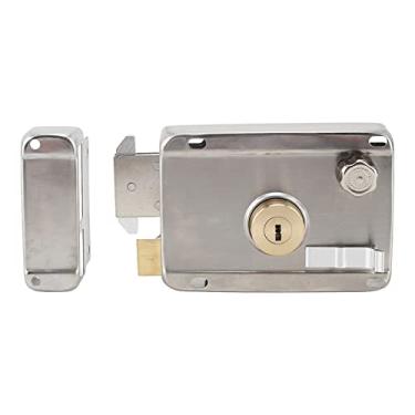 Imagem de Fechadura Antifurto de Segurança, Trava Antifurto Mecânica Externa Durável Com Maçaneta da Porta Interna Ferramenta Completa