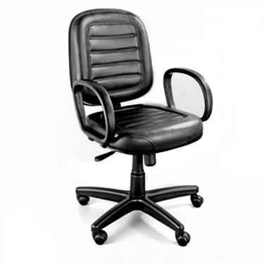 Imagem de Cadeira DIRETOR Costurada Giratória – Braço Corsa – Corino Preto – MARTIFLEX – 30210