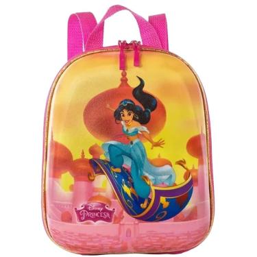 Imagem de Mochila Pequena Maxtoy 3D Princesa Jasmine Rosa