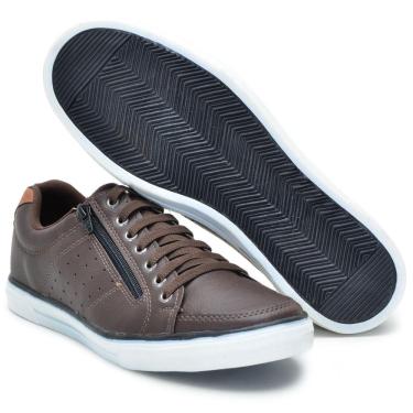Imagem de Sapatenis Masculino Ziper Cadarço Casual Social Confortável 754