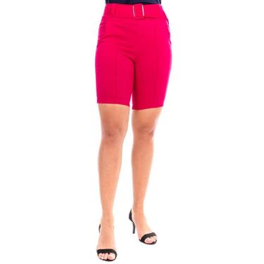 Imagem de Bermuda Bengaline Cintura Alta Com Cinto E Bolso-Feminino
