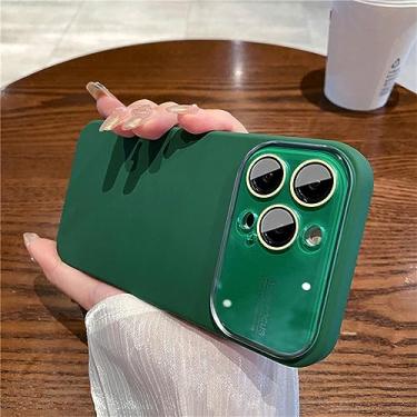 Imagem de Capa de proteção para câmera de janela de vidro temperado Candy Color para iPhone 14 13 12 13Pro Max Tampa à prova de choque de silicone líquido, T7, para iPhone 14