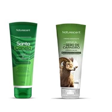 Imagem de Creme Hidratante Sebo de Carneiro e Pomada Massageadora Santa Canela kit Naturescent