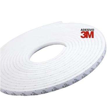 Imagem de Veda Frestas 10x7mm Com Adesivo - Escovinha Vedação Portas e Janelas - Youtek (Branca, 20 Metros)