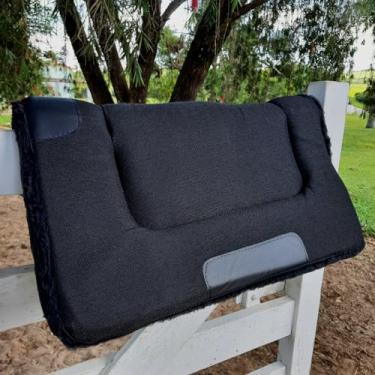 Imagem de Manta Para Sela De Cavalo Baixeiro para Arreio Reforçado (Preta)