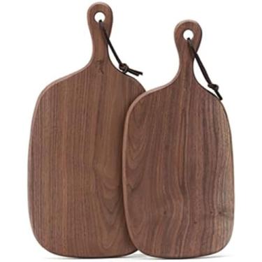 Imagem de Placas De Charcutaria De Madeira Reutilizáveis, Com Alça Servindo Bandeja Tábua De Queijo Tábua De Corte De Madeira Pizza Pão Placas De Jantar De Madeira Fácil Limpeza,Tábua De Madeira L+s,Hilario