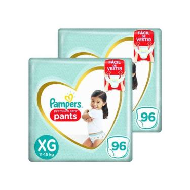 Imagem de Kit Fralda Calça Pampers XG Premium Care Pants Jumbo 192 Unidades