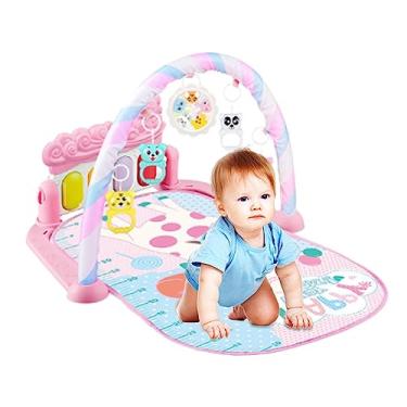 Imagem de Baby Ginásio | Ginásio de atividades para bebês 5 em 1,Tummy Time Mat Baby Ginásio com brinquedos coloridos e música Ginásio de luxo para recém-nascidos de 0 a 36 meses Tummy Time Maijia