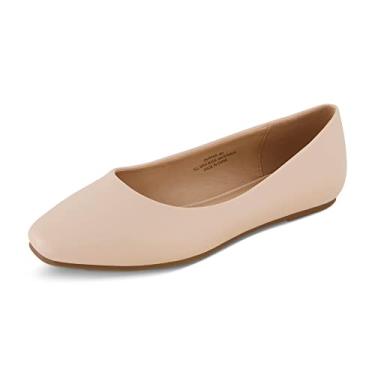 Imagem de CUSHIONAIRE Women's Skipper Flat with +Memory Foam, Wide Widths Available, Nude 7.5
