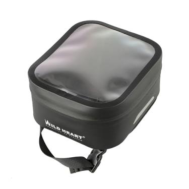 Imagem de WILD HEART Bolsa impermeável para tanque de combustível de liberação rápida para motocicleta, bolsa de primeiros socorros, multifuncional (preto transparente)