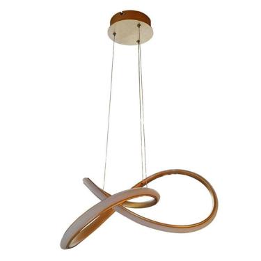 Imagem de Pendente Moderno Dourado 50cm Led 40W 3 em 1 Bivolt
