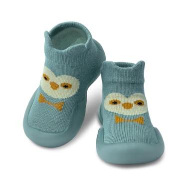 Imagem de Dookeh Sapatos de bebê meninos meninas sapatos de primeira caminhada antiderrapante sola macia tênis infantil infantil babygirl meia sapatos, 6 - Verde, 18-24 Meses