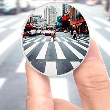 Imagem de Yusheng 2 peças mini espelho de ponto cego, espelho retrovisor convexo de vidro HD redondo de 4 cm, adesivo forte para carro (40 mm, sem moldura)