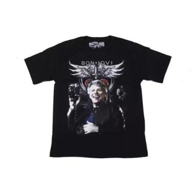 Imagem de Camiseta Bon Jovi Banda De Rock Blusa Jon Bon Jovi Mr304 Rc - Master