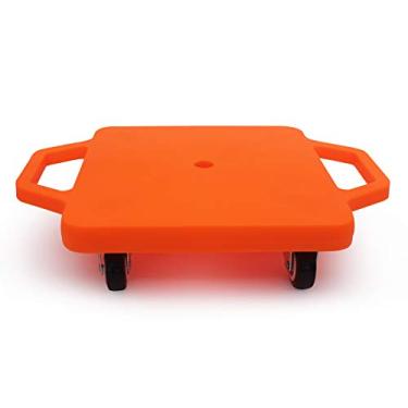 Imagem de Patinete infantil sentado com rodas universais de plástico de segurança para crianças de 6 a 12 anos, scooters esportivos manuais com alças para aula de ginástica (laranja)