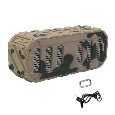 Imagem de TUNES2GO Alto-falante Bluetooth à prova d'água com camuflagem resistente – WBS-GBC, alto-falante impermeável IPX7, tempo de reprodução 6H para alto-falantes internos e externos, à prova de areia, à