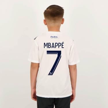 Imagem de Camisa PSG Cap 7 Mbappé Branca-Unissex