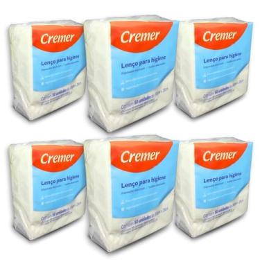Imagem de Lenço De Banho e Higiene Cremer Pacote Com 300 Unidades (6 Pacotes Com 50 Unidades)