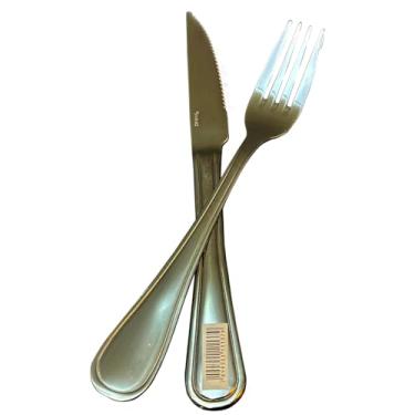 Imagem de Jogo de Talheres Inox Faqueiro Restaurante Buffet Luxo Confidence (24pçs | Garfo e Faca)