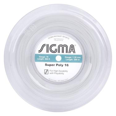 Imagem de Corda para Raquete de Tênis Sigma Super Poly 16 Branca