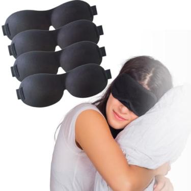 Imagem de Kit 4 Mascara para dormir tapa olhos 3D espuma ultraleve elástica ajustável |DEPARTAMENT STORE