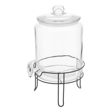 Imagem de REFRESQUEIRA COM SUPORTE HOME&CO VIDRO 5,5L 42x23x23cm