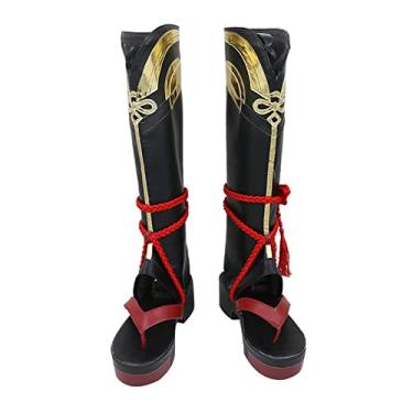 Imagem de Shikanoin Heizou Cosplay Fantasia Game Genshin Impact Mulheres Homens Halloween Anime Tênis (35, Masculino) Preto