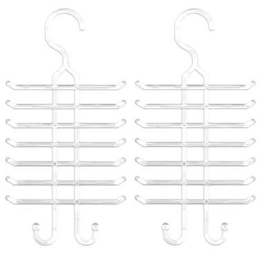 Imagem de Kit 2 Cabides para Gravatas Cintos Suporte Organizador de Closets Armários Cristal