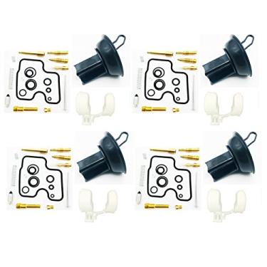 Imagem de Kit de reparo de carburador de motocicleta com junta de agulha de diafragma de diafragma de boia de copo de óleo para CB1000SF NC30 CB 1000 CB1000 SF NC 30 (4 conjuntos)