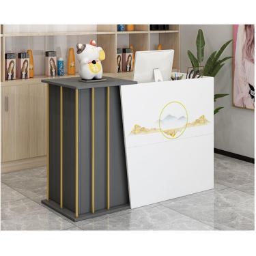 Imagem de Balcão de recepção Simples Moderno Supermercado Loja de conveniência Hotel Pequeno Bar Salão de beleza Loja de roupas Caixa Recepção Use em qualquer lugar, cor impressa esbranquiçada, 100x40