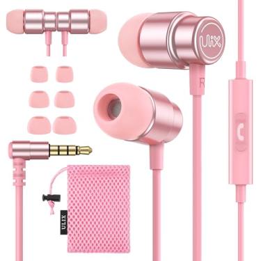 Imagem de UliX Rider Fones de ouvido intra-auriculares com fio, 5 anos de garantia, fones de ouvido com microfone, com cabo antiembaraço, fones de ouvido para iPhone, iPad, Samsung, estudantes, crianças,