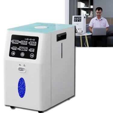 Imagem de Máquina de inalação de hidrogênio 0₂, hidrogênio + 0₂ inalador de porta dupla, gerador de H2 de alta pureza de 99,99%, tecnologia PEM, Tanque de água de 1,5 litros, para casa