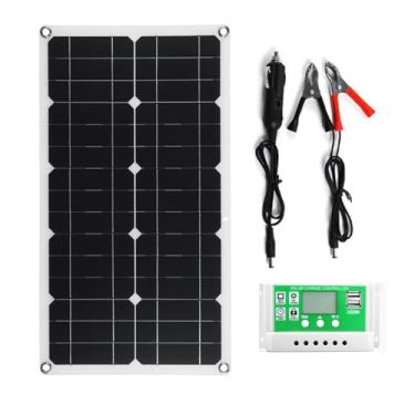 Imagem de HUIZHITENGDA 20W-300W Flexível Painel Solar 12 V Carregador de Bateria Dual USB com 60A Controlador Células Solares Banco de Energia para o Telefone Carro Iate RV