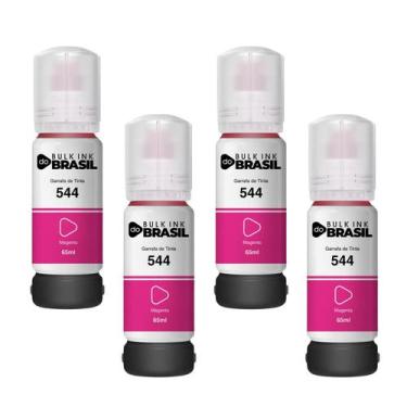 Imagem de Kit 04 Tintas compatível T544 Magenta para impressora Ecotank Epson - 