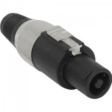 Imagem de Conector Speakon de Linha Macho 4 Polos PGSP0004 PRETO/CINZA STORM