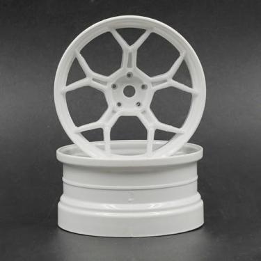 Imagem de DS Racing 2PCS 1/10 RC Feathery Light Split Spoke Drift Wheels Rims, 6mm Offset, 7gram, for Traxxas HSP Tamiya HPI Kyosho On-Road Drifting Car (White Hi Gloss)
