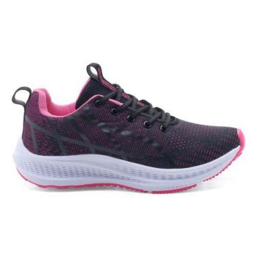 Imagem de Tênis Feminino Academia Confortável Leve Correr  - Dix, 34, Preto, Pin